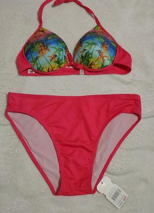 Купальник женский раздельный стильный тренд с юбкой