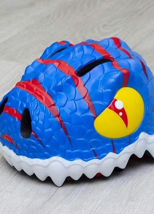 Дитячий шолом crazy safety blue dragon. розмір 49-55