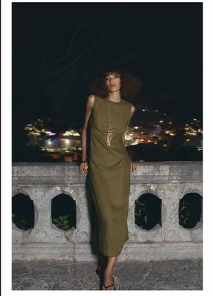 Сукня плаття льон zara 2