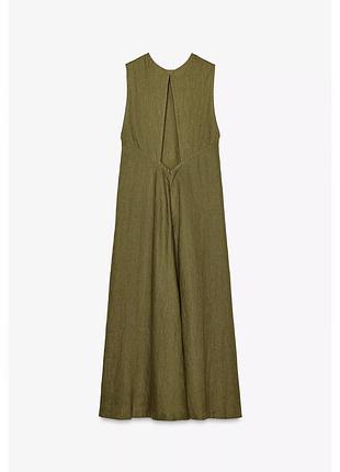 Сукня плаття льон zara 5
