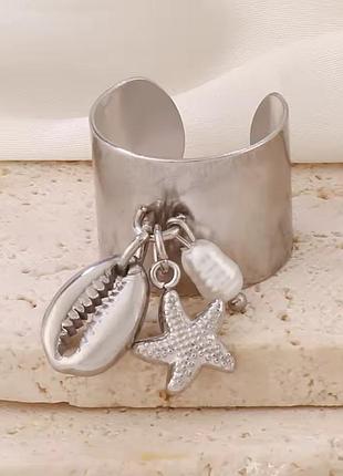 Кольцо с подвесками нержавеющая сталь stainless steel