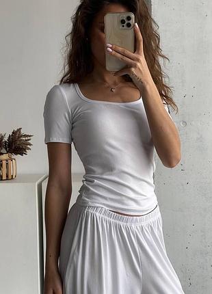 Костюм повсякденний оверсайз штани футболка скіні