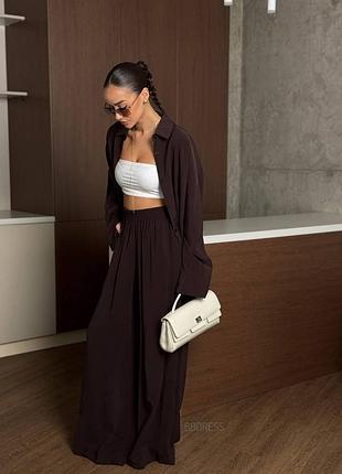 Костюм літній рубашка брюки палаццо