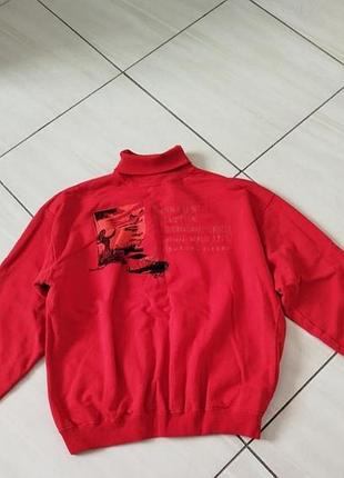 Свитшот красный натуральная ткань