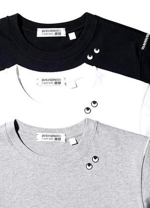 Футболка uniqlo anya hindmarch білого кольору