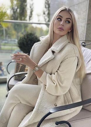 Жилетка miss diamond из овчины