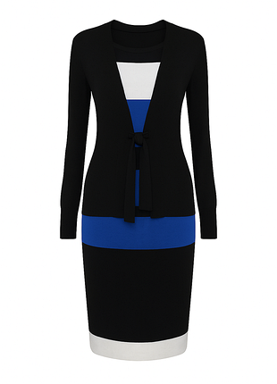 Костюм вязаный трикотажный двойка хлопок платье вязаное трикотажное