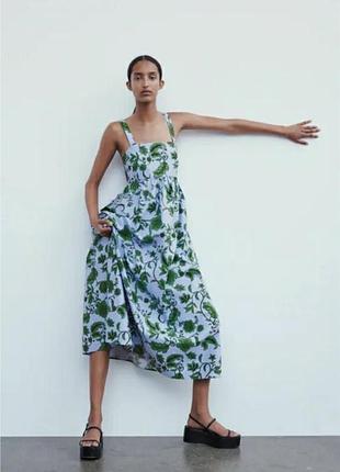 Неймовірно гарна котонова сукня від zara, 48 розмір