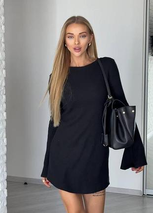 Женское короткое ангоровое платье