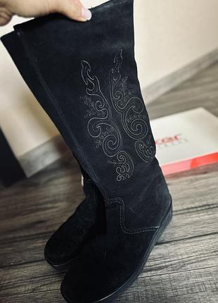 Зимові високі сапоги чоботи за натуральної замші від rieker 🔥