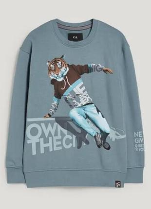 C&a свитшот утепленный для мальчика tiger