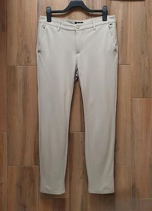 Only &amp; sons брюки - w34/l32 - бежевые - из стрейчевого трикотажа - комфортная модель onsmark - мужские шт34