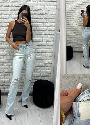 Джинси з розрізами zara