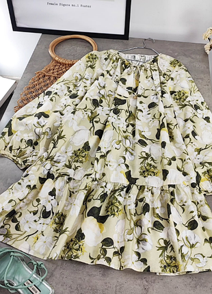 Легкое, невесомое платье в растительный принт h&amp;m