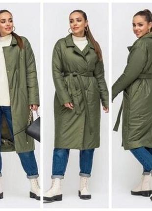 Стильний утеплений плащ, 50р, xl
