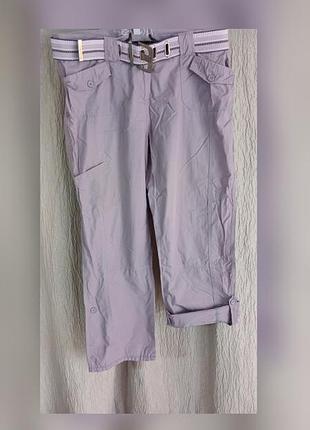 Лёгкие летние женские брюки stooker с ремнём, сиреневые штаны