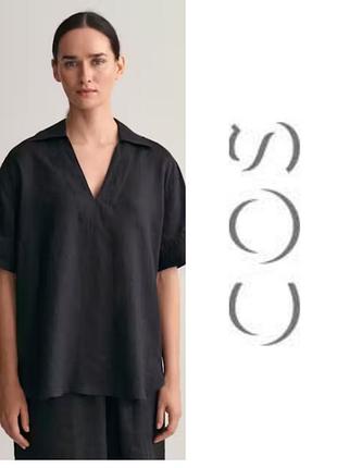 Котонова трикотажна сорочка блуза від cos