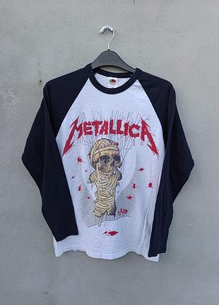 Лонгслів футболка з довгим рукавом metallica мерч