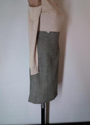 Шерстяная юбка с высокой посадкой производство италия3 фото