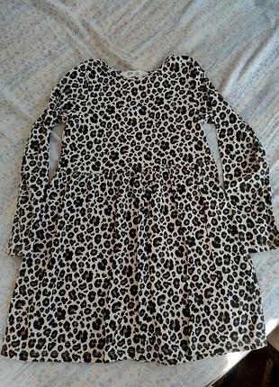 Платье леопард h&amp;m 6-7 лет