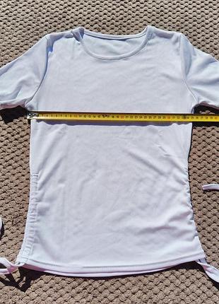 Топ білий з завʼязками по бокам