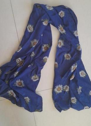 Шарф, цветы шелк, винтаж