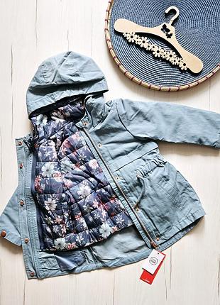 Куртка 3в1 детская cool club 98см, польша, 2-3 года, куртка деми для девочки, куртка-ветровка детская