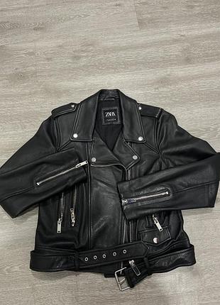 Косуха шкіряна куртка zara