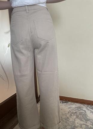 Штани прямі, бежеві ,
