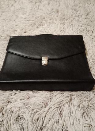 Портфель сумка деловая унисекс из мягкой эко-кожи