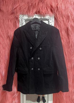 Вельветовий двохбортний піджак