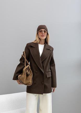 Пальто женское демисезонное шерстяное, деловое, дизайнерское,