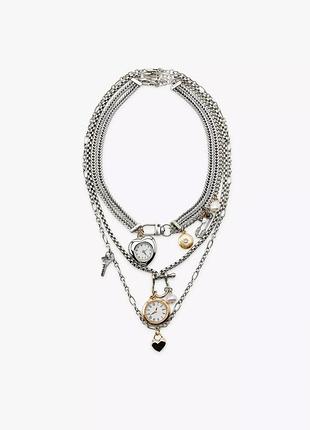 Набір із 3 намист з годинниками та чармами