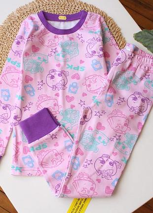 Пижама из хлопкового трикотажа в милый принт shopkins 5-6 лет
