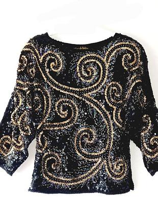 Вышивка ручной работы стеклярус блуза