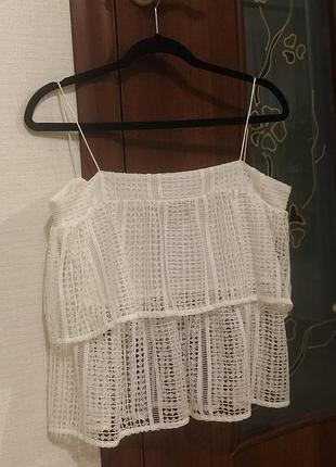 Топ літній жіночий від бренду toy g в білому кольорі