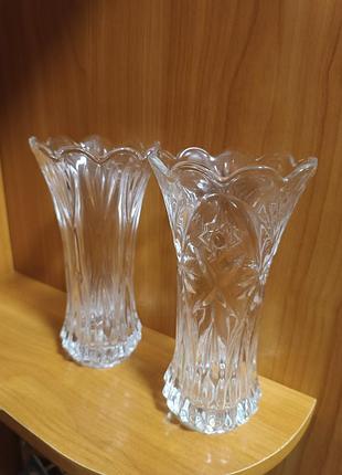 Набор стеклянных/хрусталь ваз/18 см/импорт из Англии