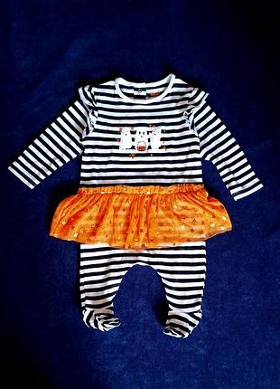 Чоловічок плаття-пачка hallow scream гарбузове привиди хеллоуїн на 3-6 міс