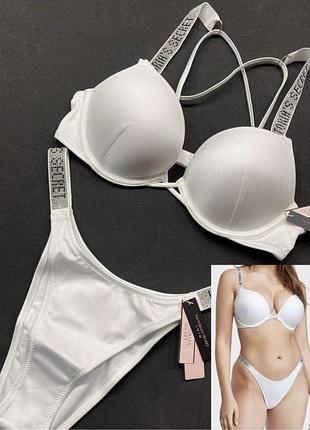 Купальник білого кольору victoria’s secret