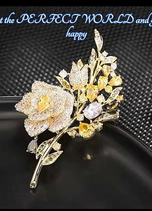 Красивая брошка кулон люкс класса веточка цветов,цветы light luxury fashion (красная брошь веточка цветков,цветы )