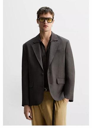 Лімітований піджак жакет льон віскоза zara