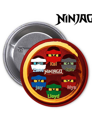 Значок lego ninjago masters of spinjitzu | лего ниндзя мастера спинджица 03