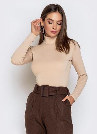 Гольф світло-бежевий з м’якого трикотажу | 91336