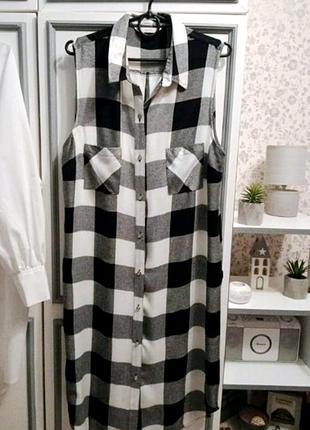 Длинный жилет натуральная вискоза м л хл