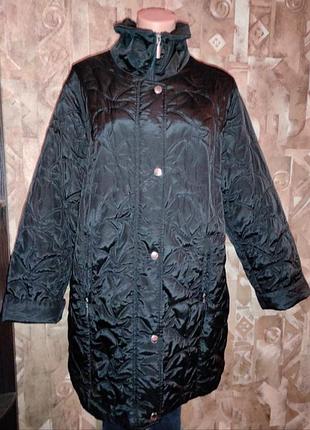 Осенняя длинная куртка р.58-60-62