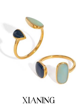 Геометричні кільце каблучка вишукана з ємаллю