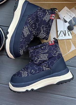 Теплые ботинки сапожки детские zara