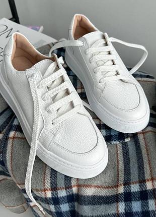 Стильные кожаные кеды