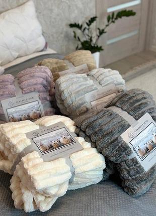 Плед шарпей євро, теплий, на овчині.