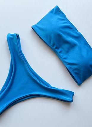 Купальник синій бандо